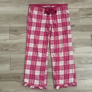 Victoria's Secret PINK Plaid Lounge Pants Pajama Pants Pink Size Medium VTG